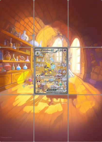 Alakazam ex 201/165 extended binder art