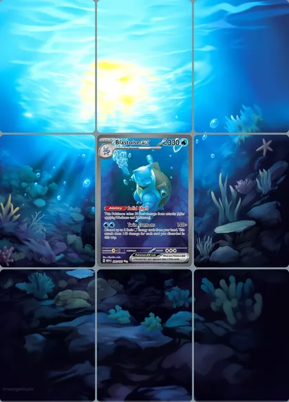 Blastoise ex 200/165 extended binder art