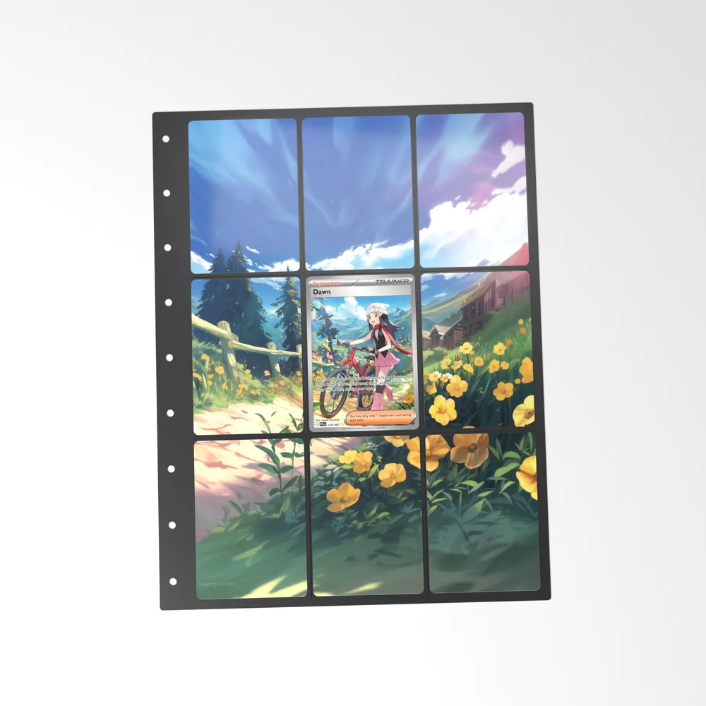 The printed Dawn 129/94 set in a 9-pocket binder page, with the card in the centre pocket