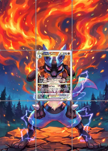 Lucario VSTAR SWSH291/SWSH307 extended binder art
