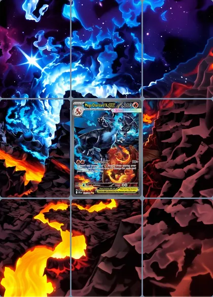 Mega Charizard X ex 125/94 extended binder art