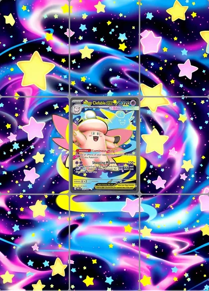 Mega Clefable ex 103/088 extended binder art