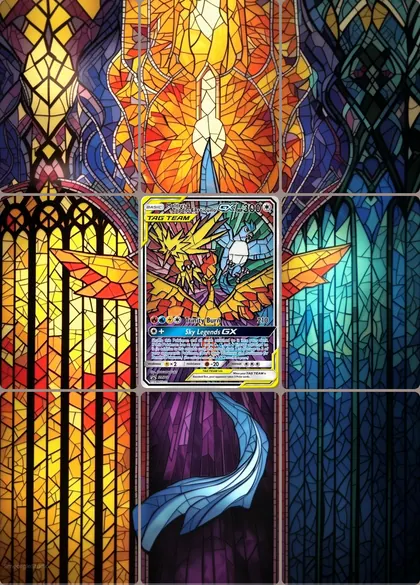 Moltres, Zapdos, Articuno GX 210 extended binder art