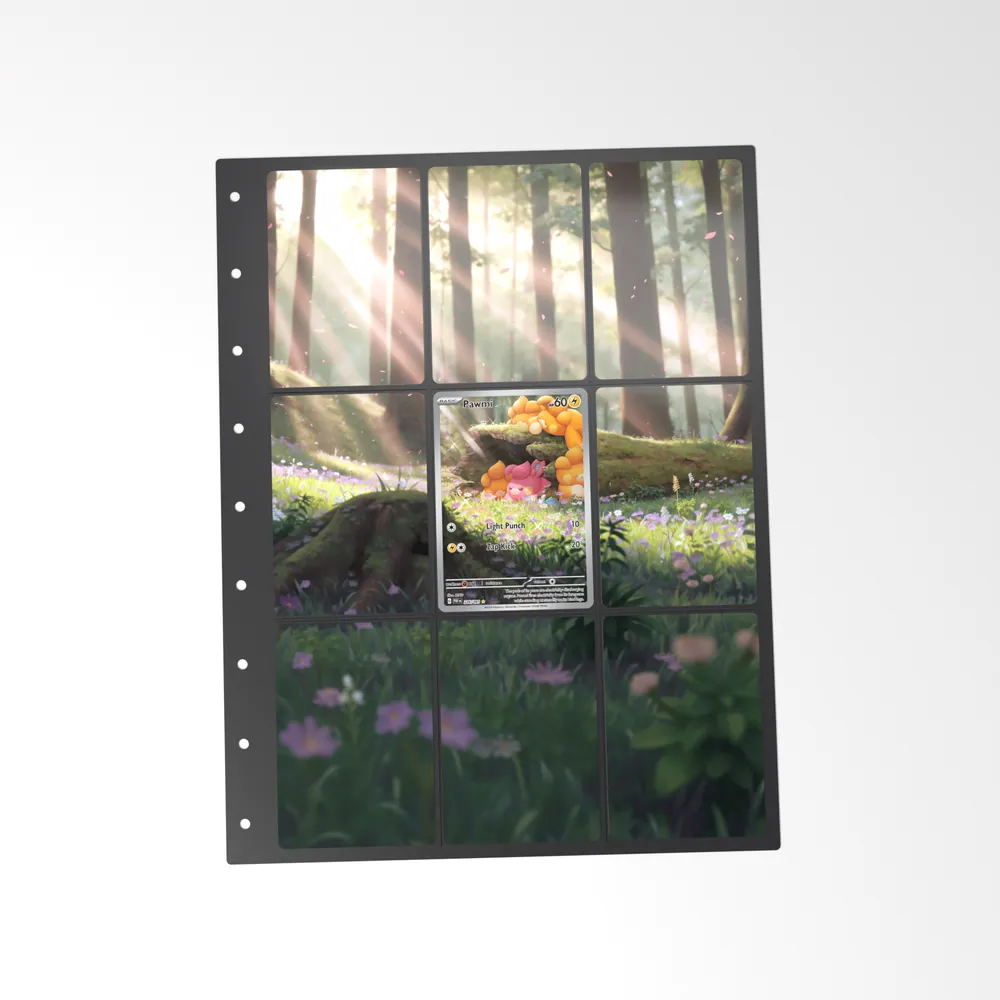 The printed Pawmi 226 set in a 9-pocket binder page, with the card in the centre pocket