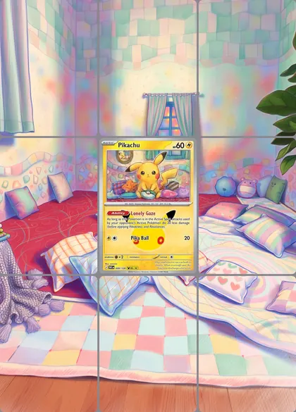 Pikachu 28/128 extended binder art