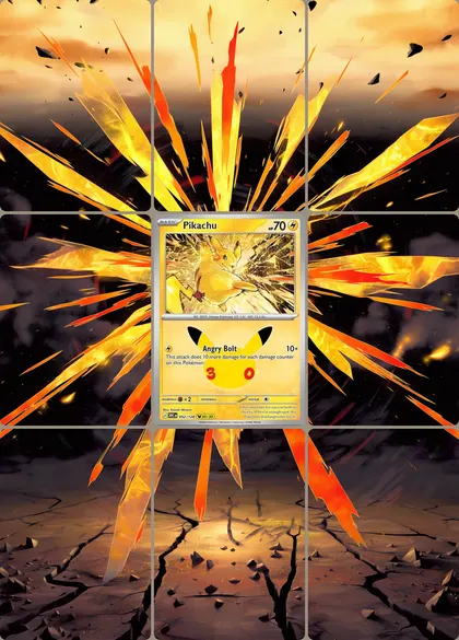 Pikachu 52/128 extended binder art
