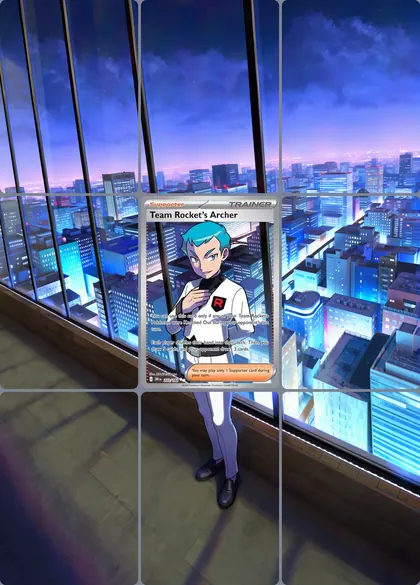 Team Rocket's Archer 223/182 extended binder art