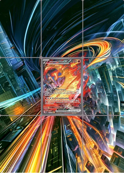 Team Rocket's Moltres ex 229/182 extended binder art