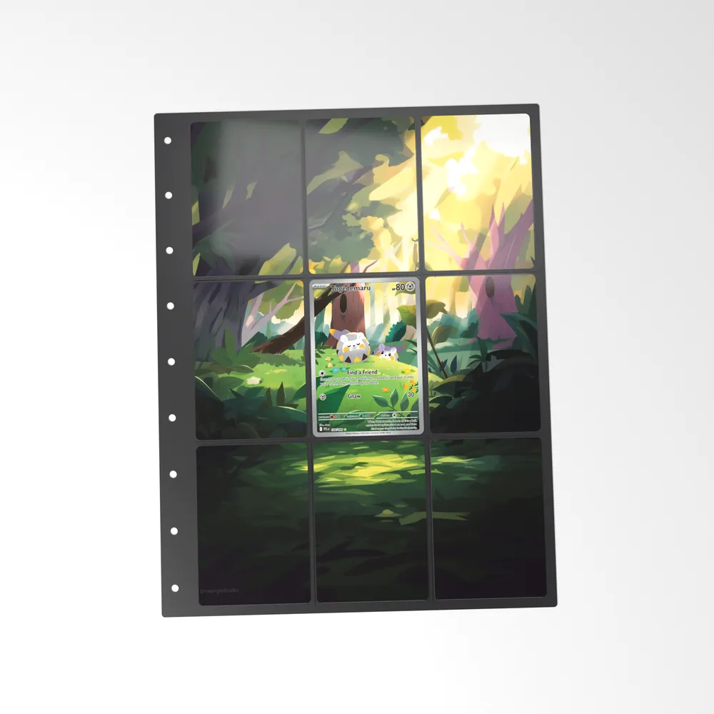 The printed Togedemaru 104/94 set in a 9-pocket binder page, with the card in the centre pocket